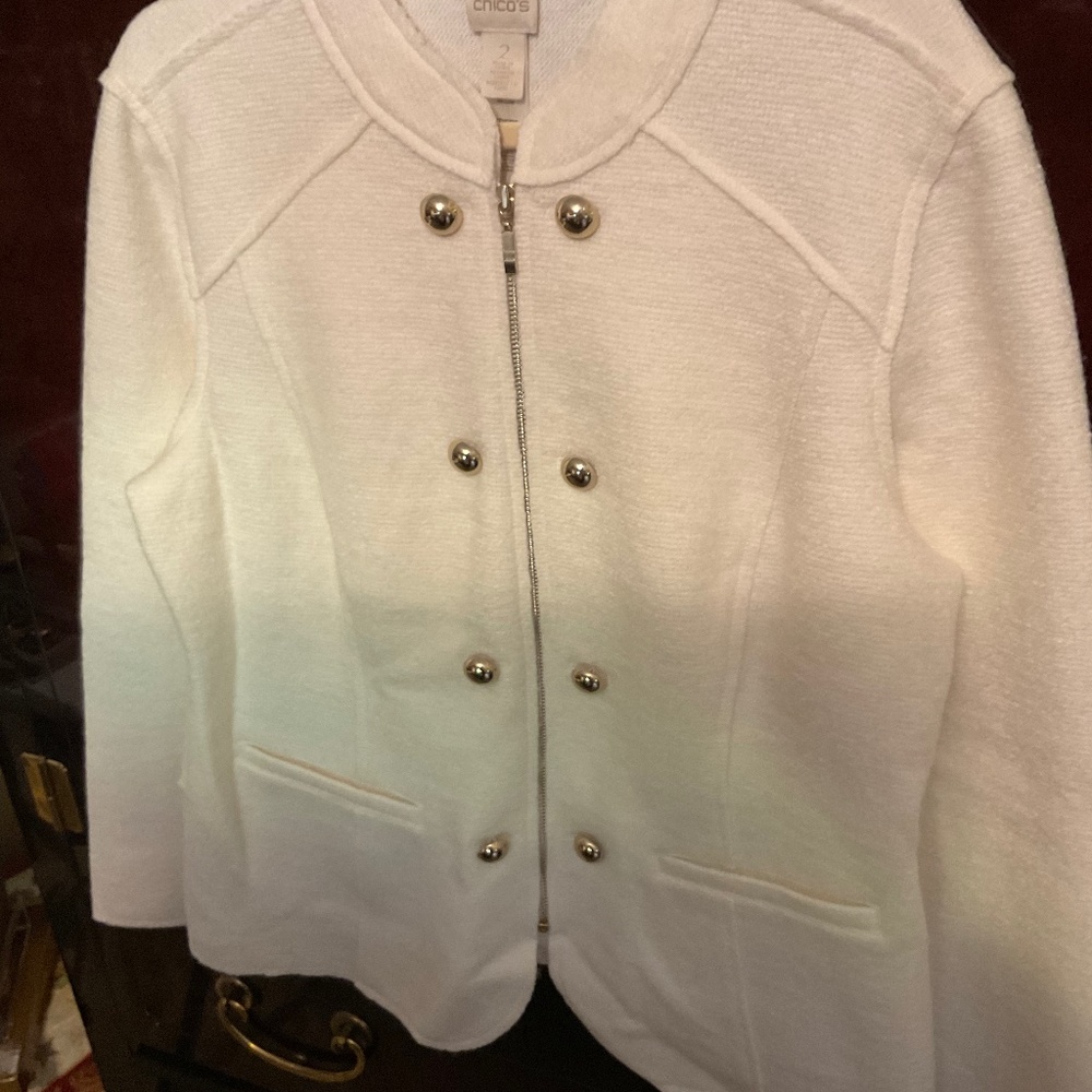 Chicos NWT  boiled wool jacket